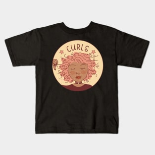 Girl with curls Kids T-Shirt